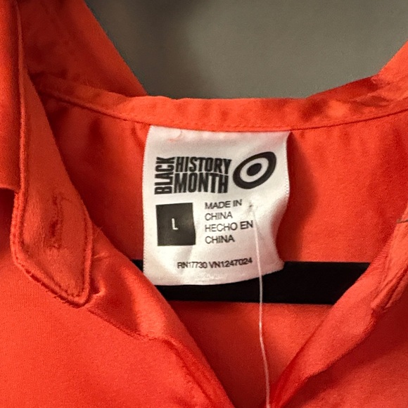 Bright Red Button-Up Shirt - Picture 3 of 5